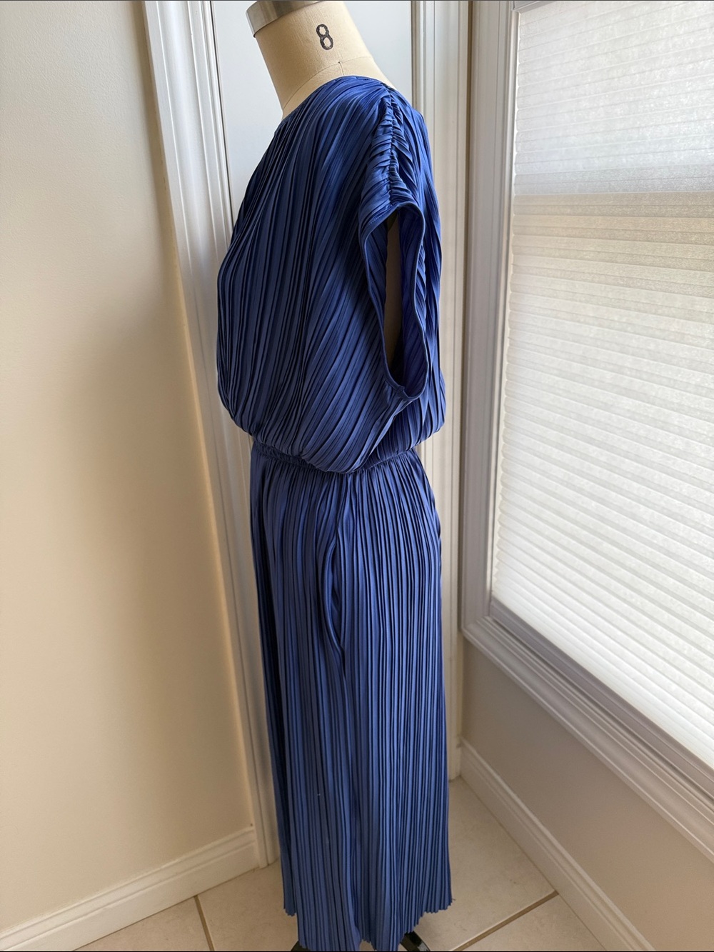 Prologue Royal Blue Pleated Midi Dress - Picture 2 of 5